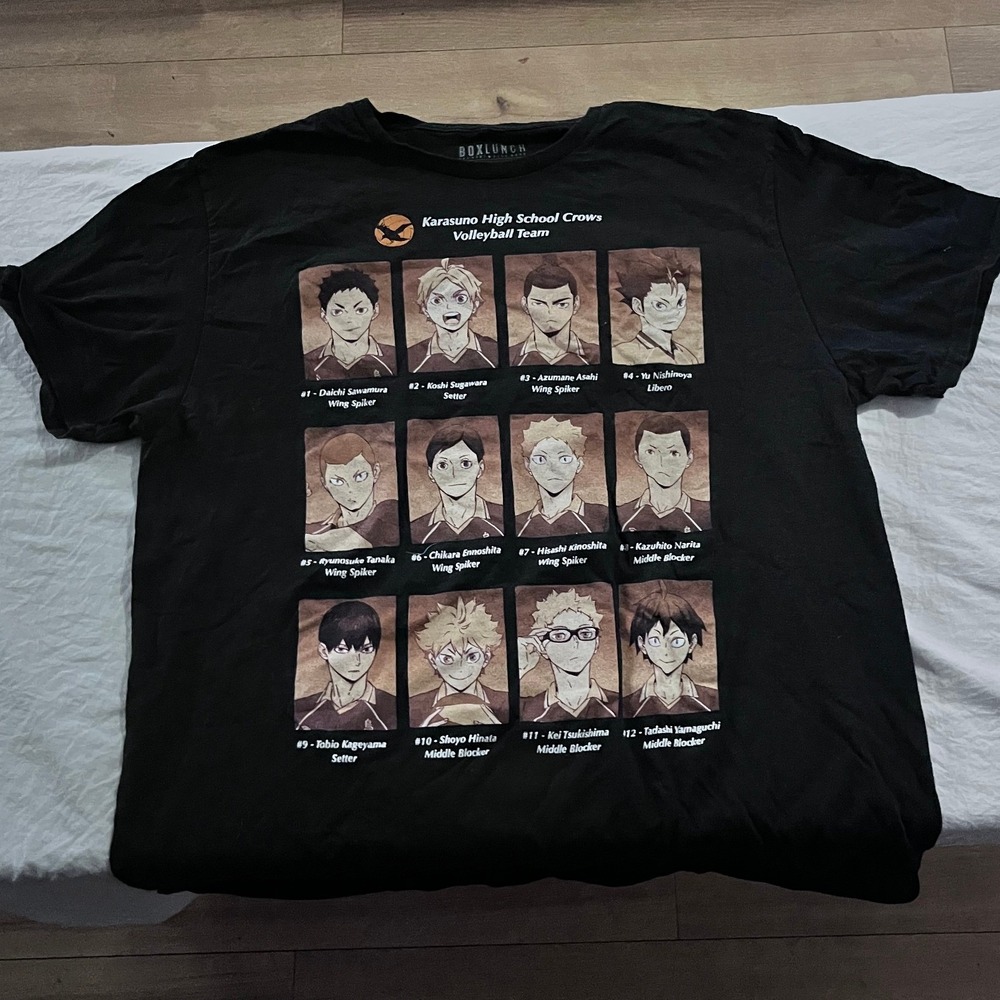 BoxLunch Haikyuu!! KTeam Graphic‎ T Shirt X-Large Black